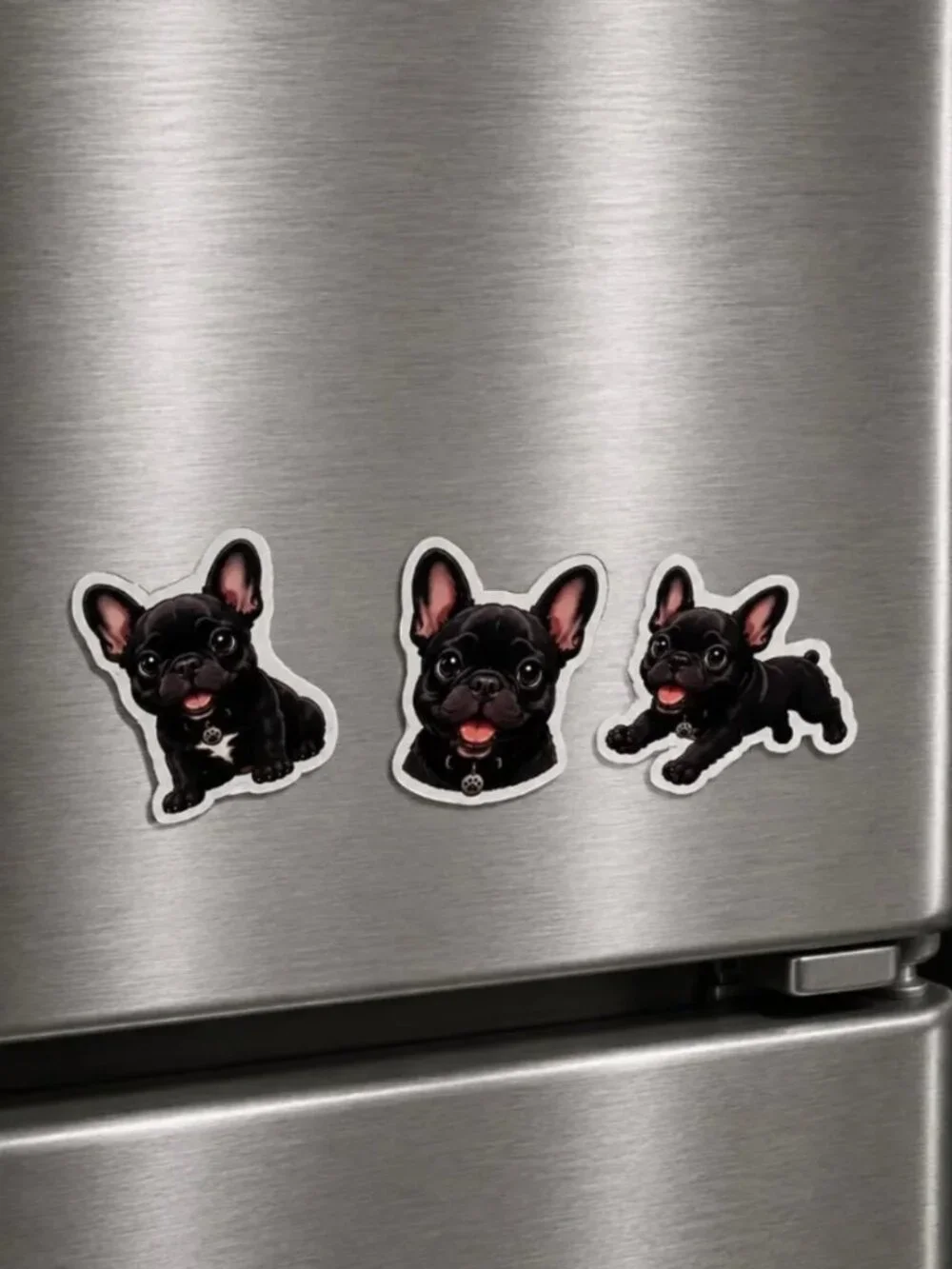 6 Flexible French Bulldog Dog Magnets 2 Sets Puppy Refrigerator Fridge Decor